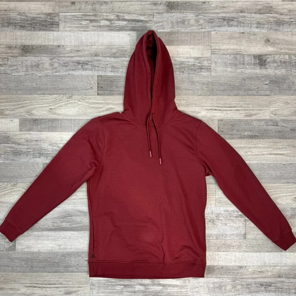 Cuts Classic Men's Burgundy Hoodie Size Small Long Sleeve, Pullover C12